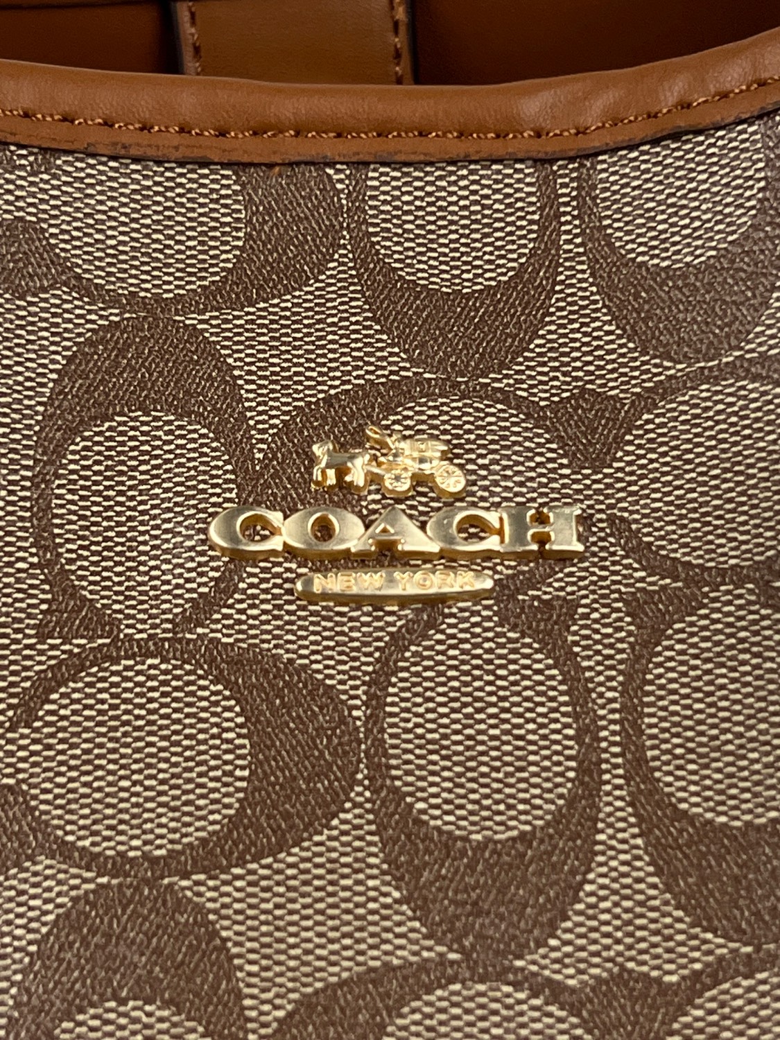 کیف برند COACH رنگ نسکافه ای - Image 6