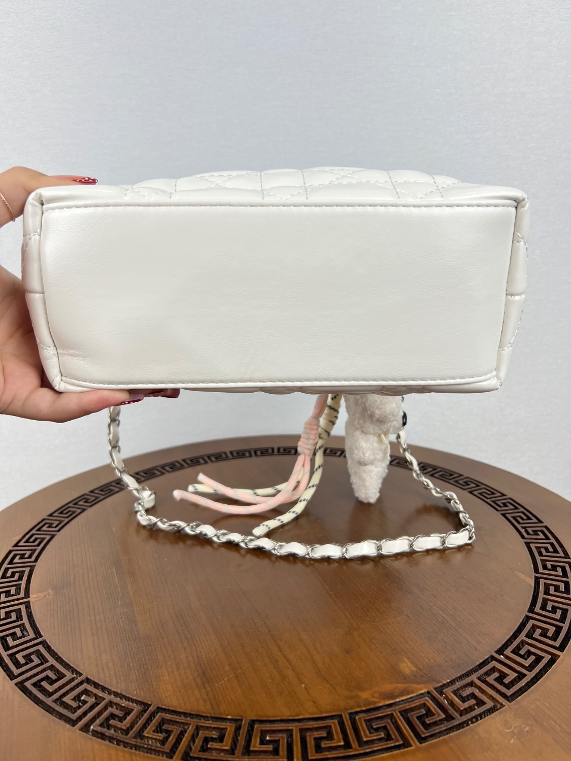 کیف دستی و دوشی رنگ سفید صدفی - Image 7